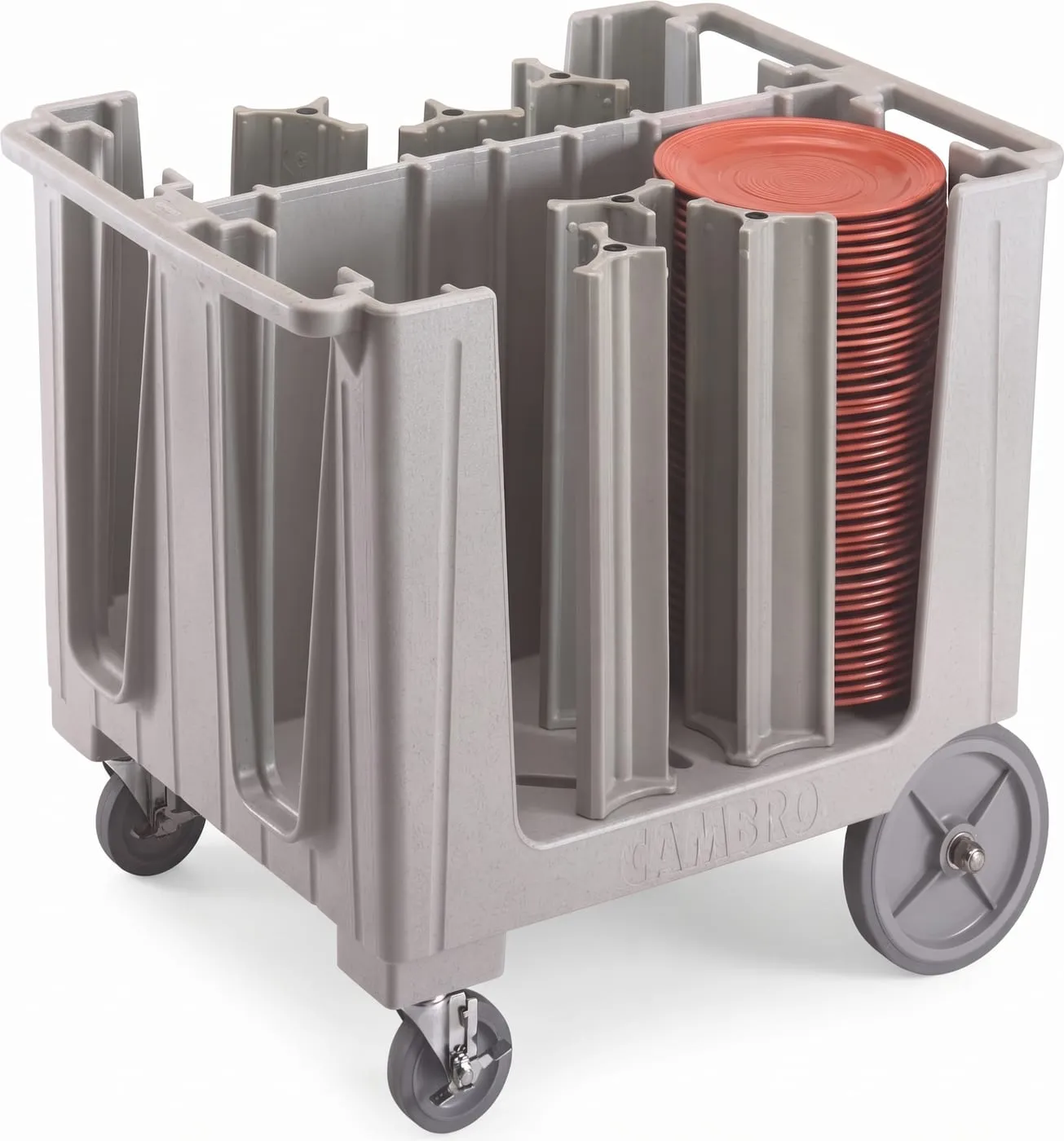 Adjustable dish caddy holding stacked plates