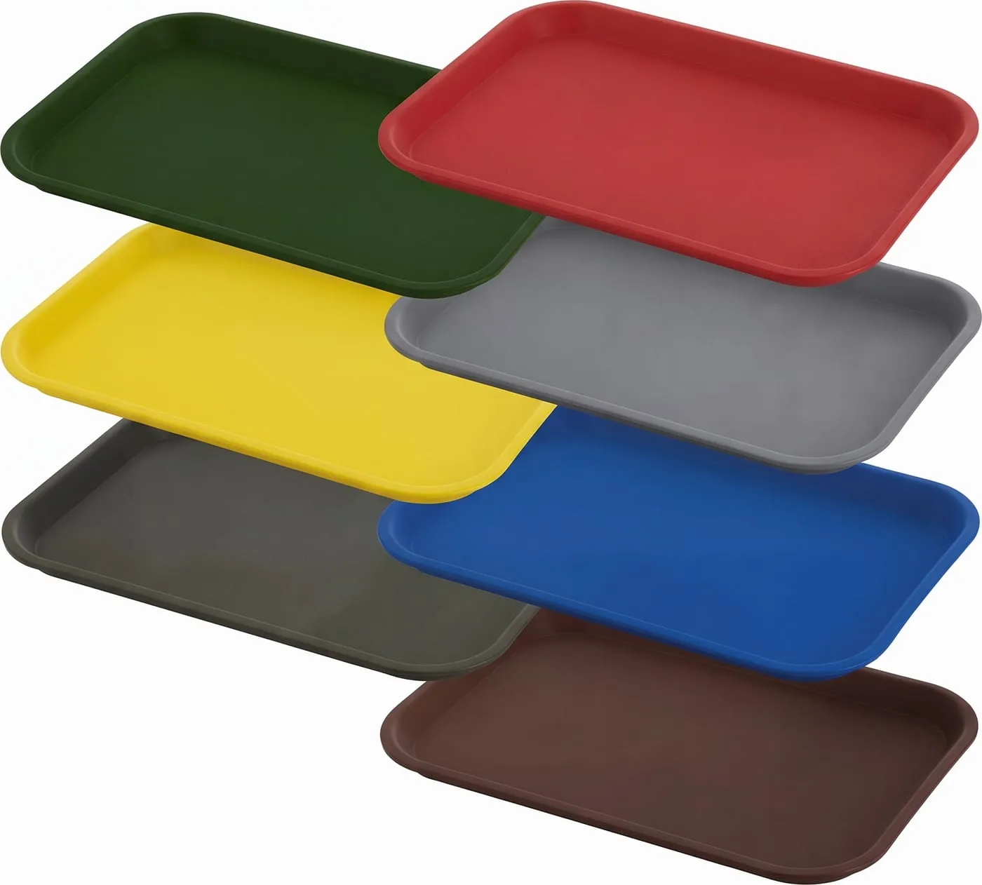 Fast food trays in assorted colours