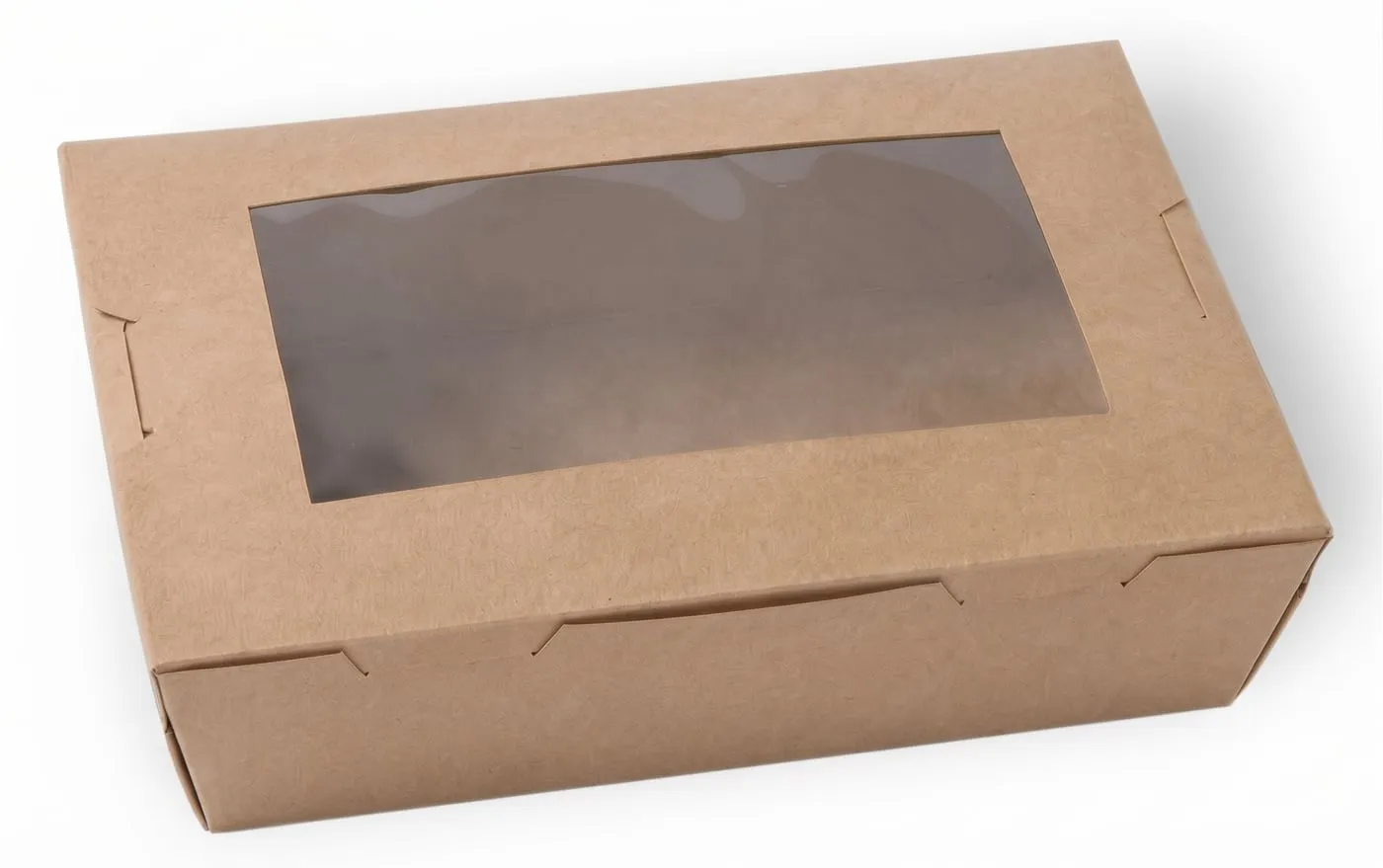 Kraft food box with clear window
