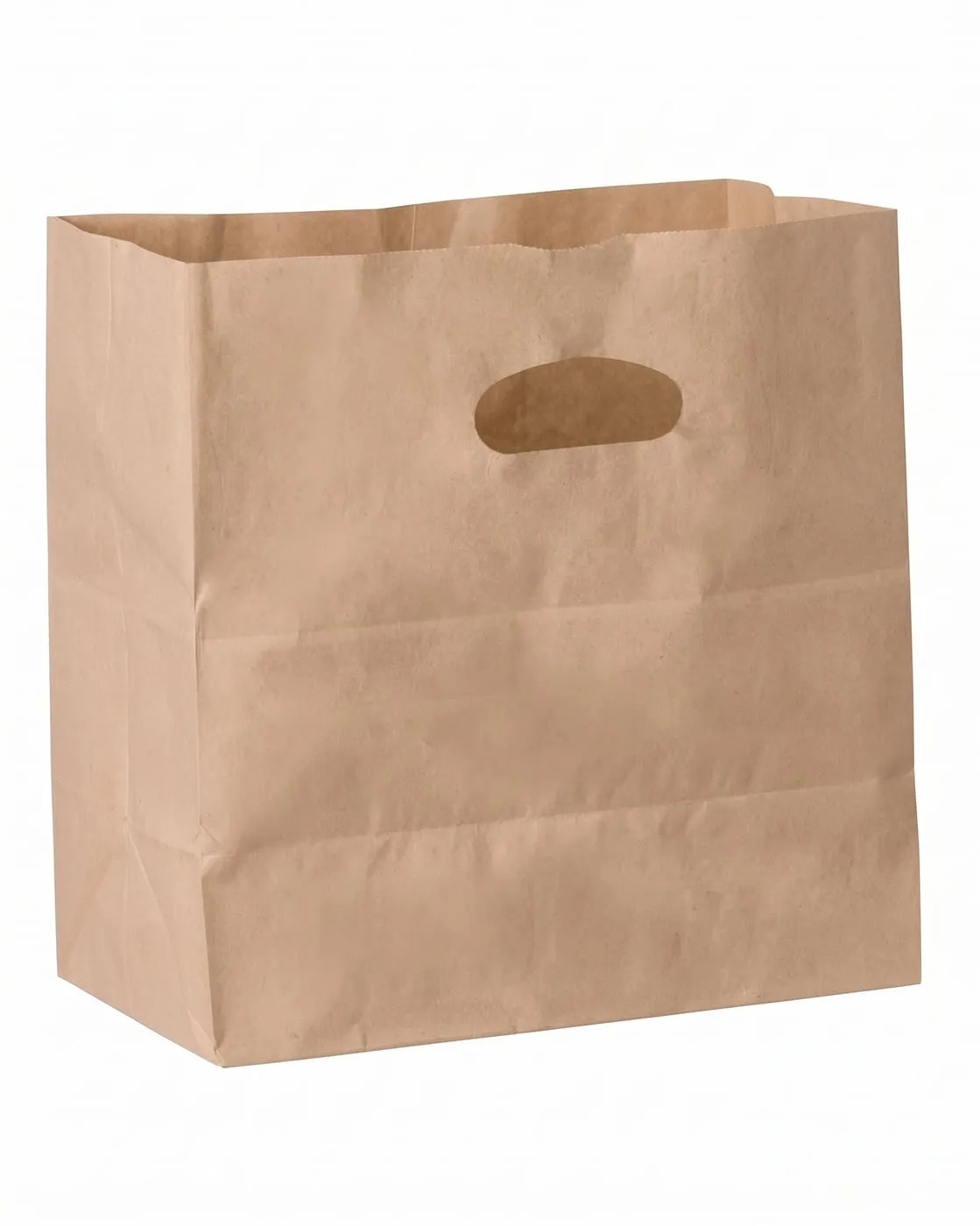 Kraft carrier bag with die-cut handle