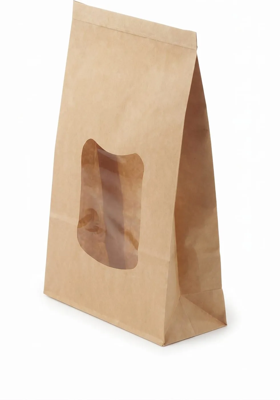 Kraft bakery bag with clear window