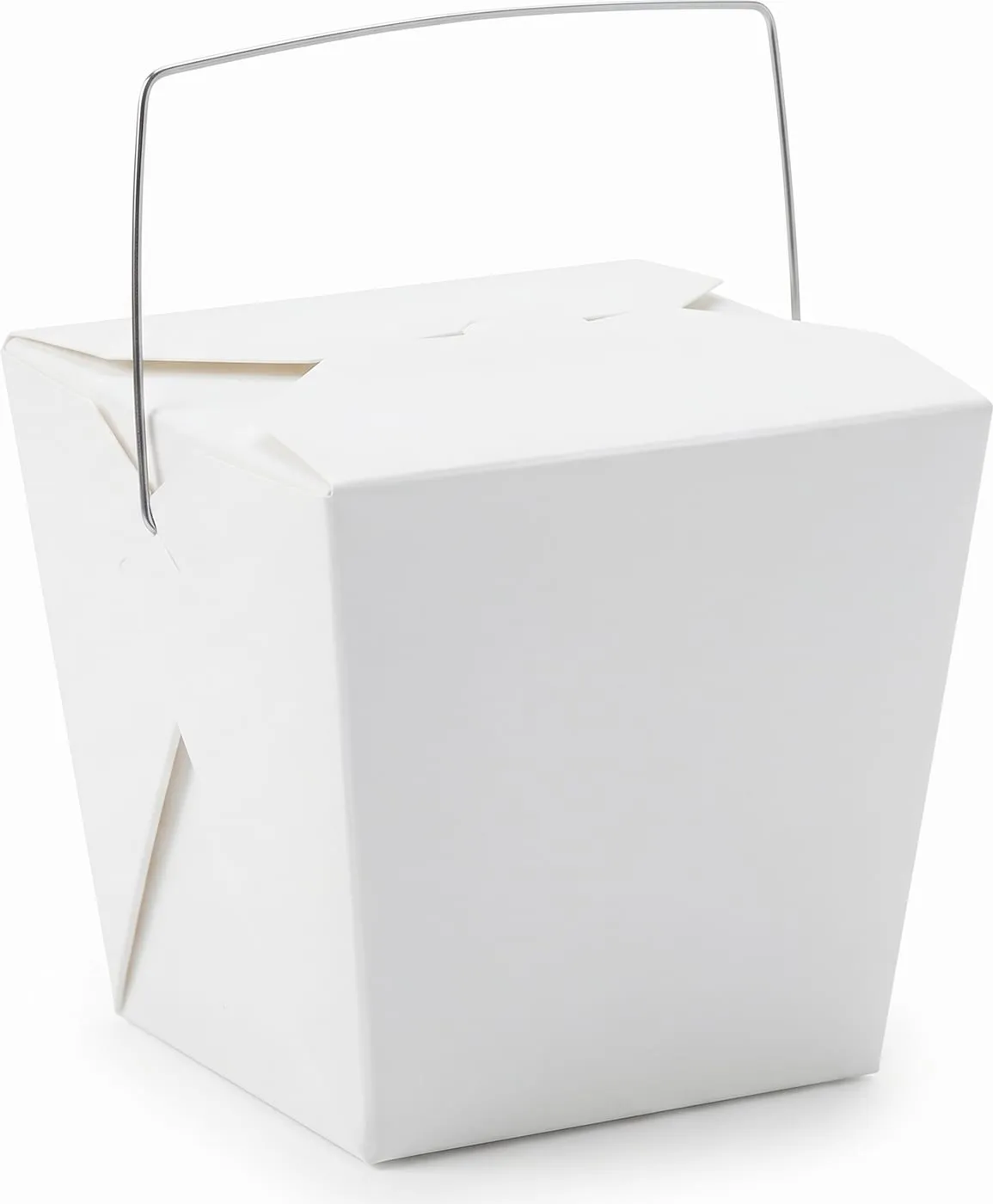 Paper noodle box, side view