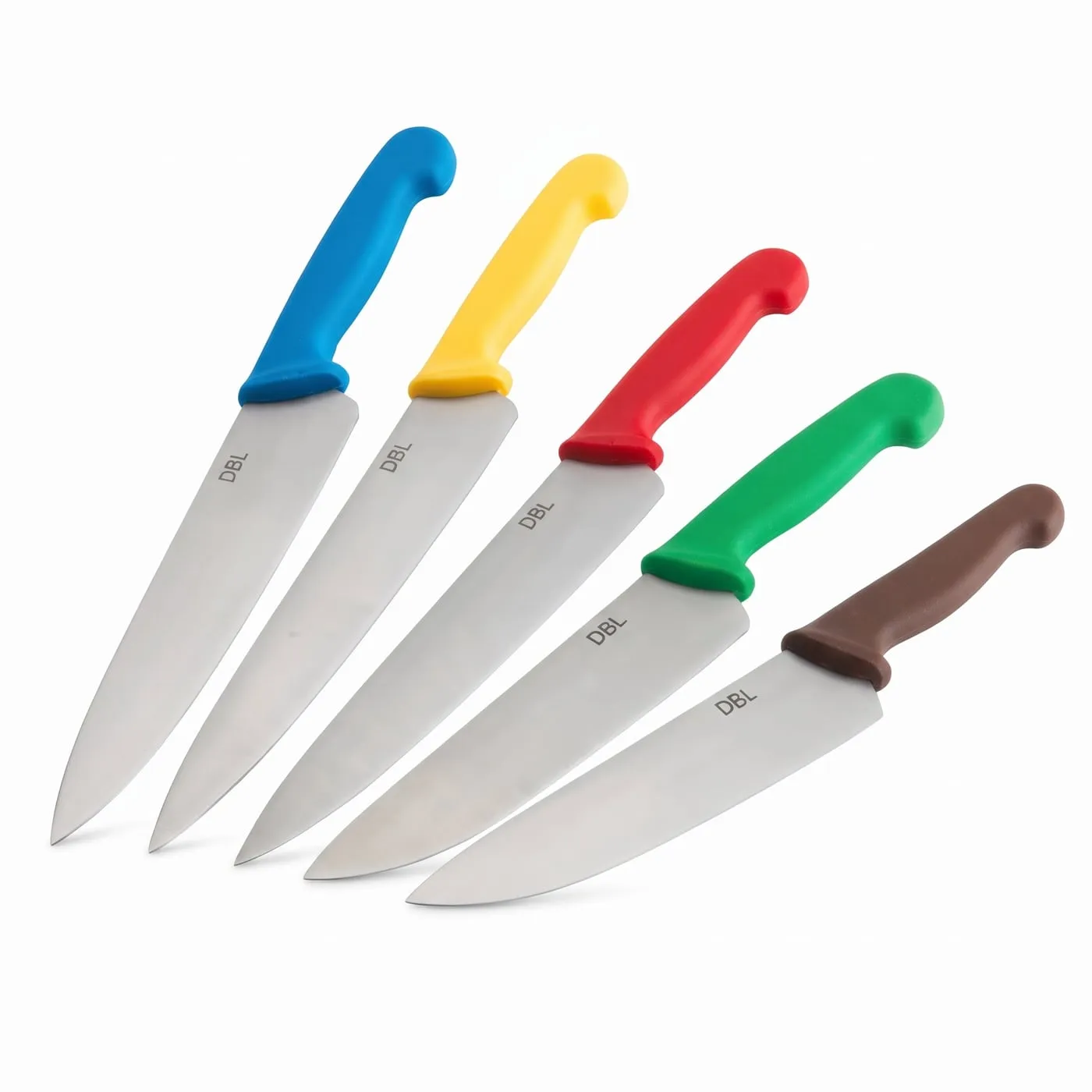 Colour-coded chef knives